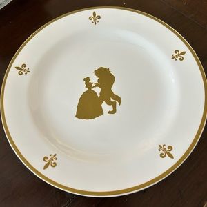 Disney Parks Beauty and The Beast Salad/Luncheon Plates-Includes 3 Plates